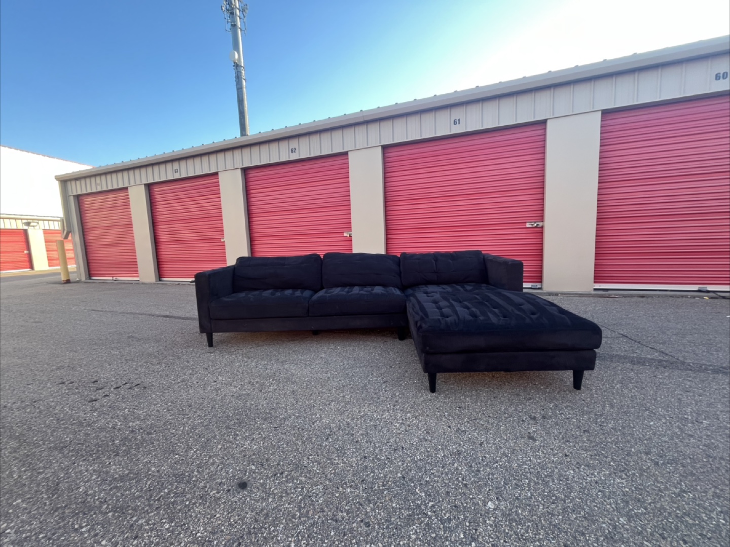 Black sectional couch - photo 2