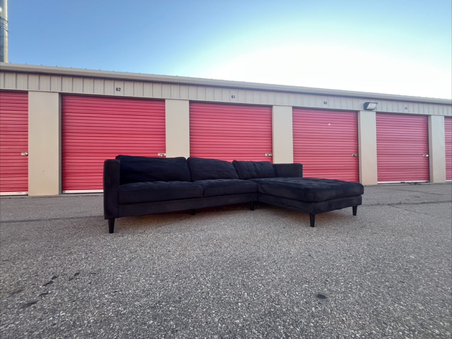 Black sectional couch