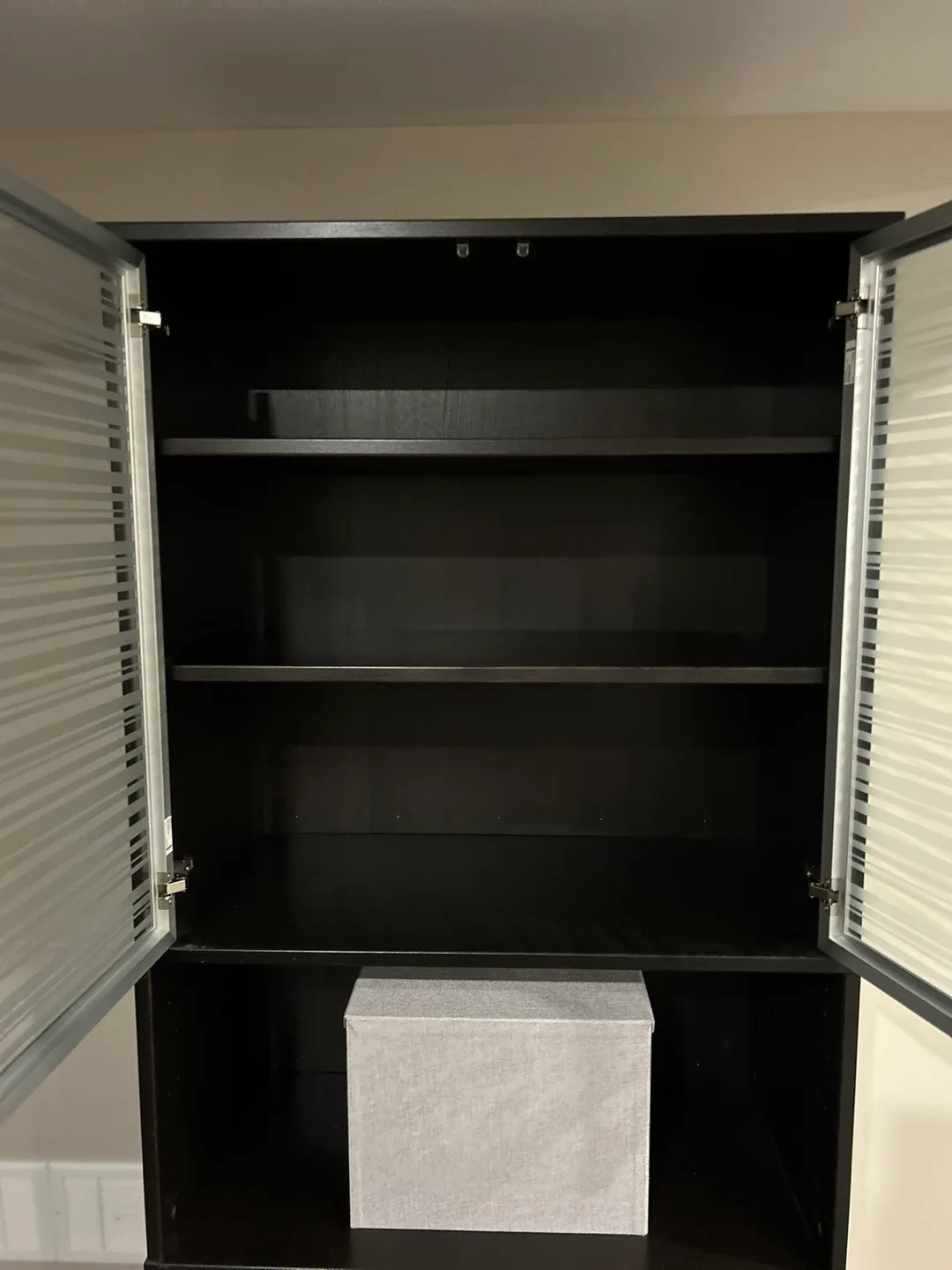 Dark Brown Cabinet with Glass Doors image indicator(2)