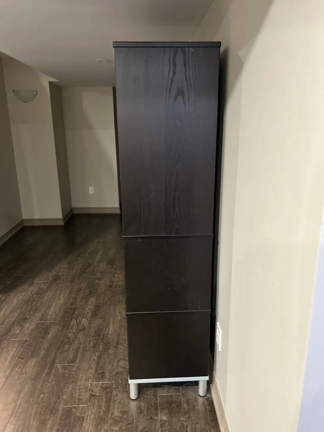 Dark Brown Cabinet with Glass Doors image indicator(4)