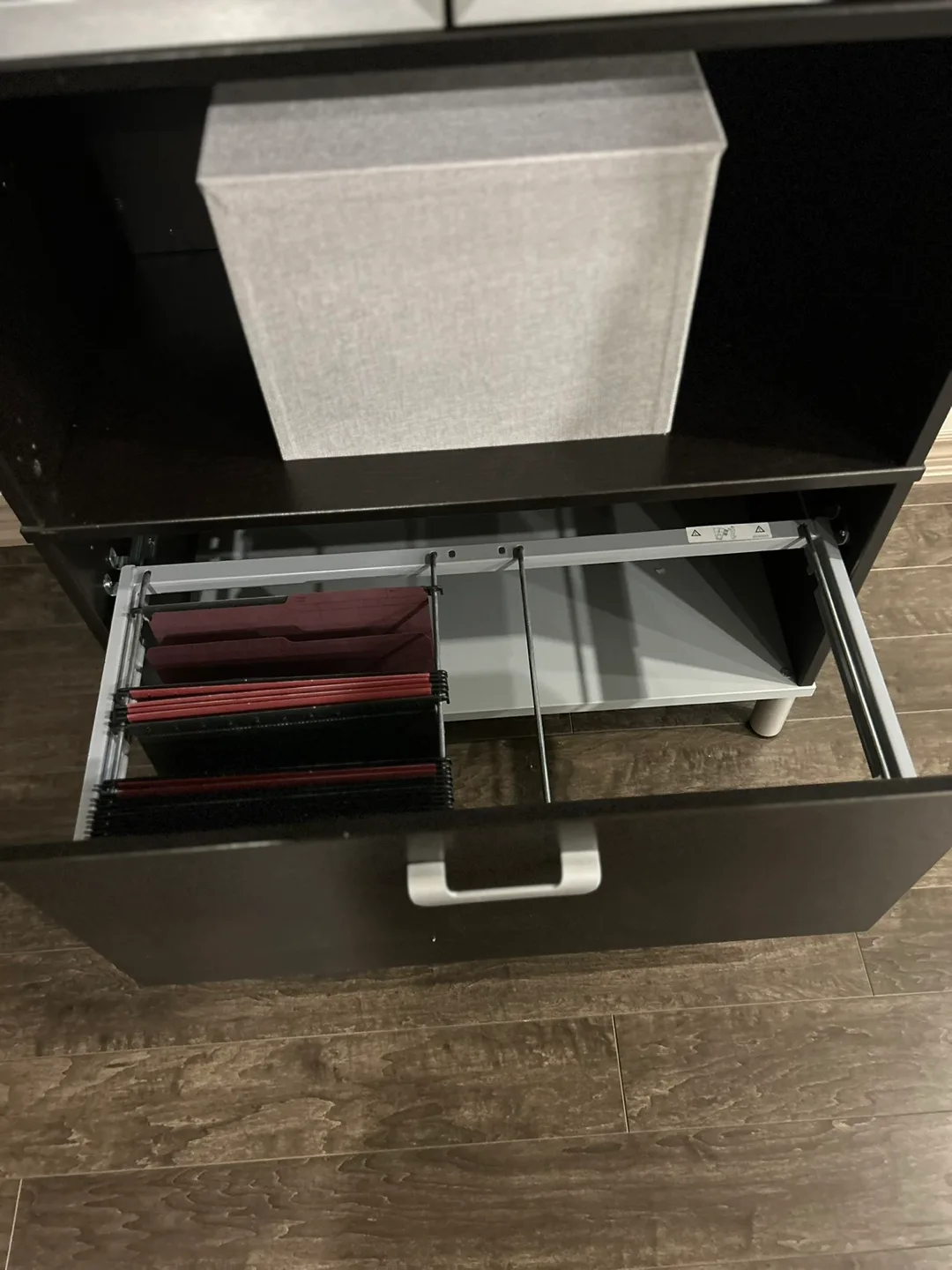 Dark Brown Cabinet with Glass Doors image indicator(3)