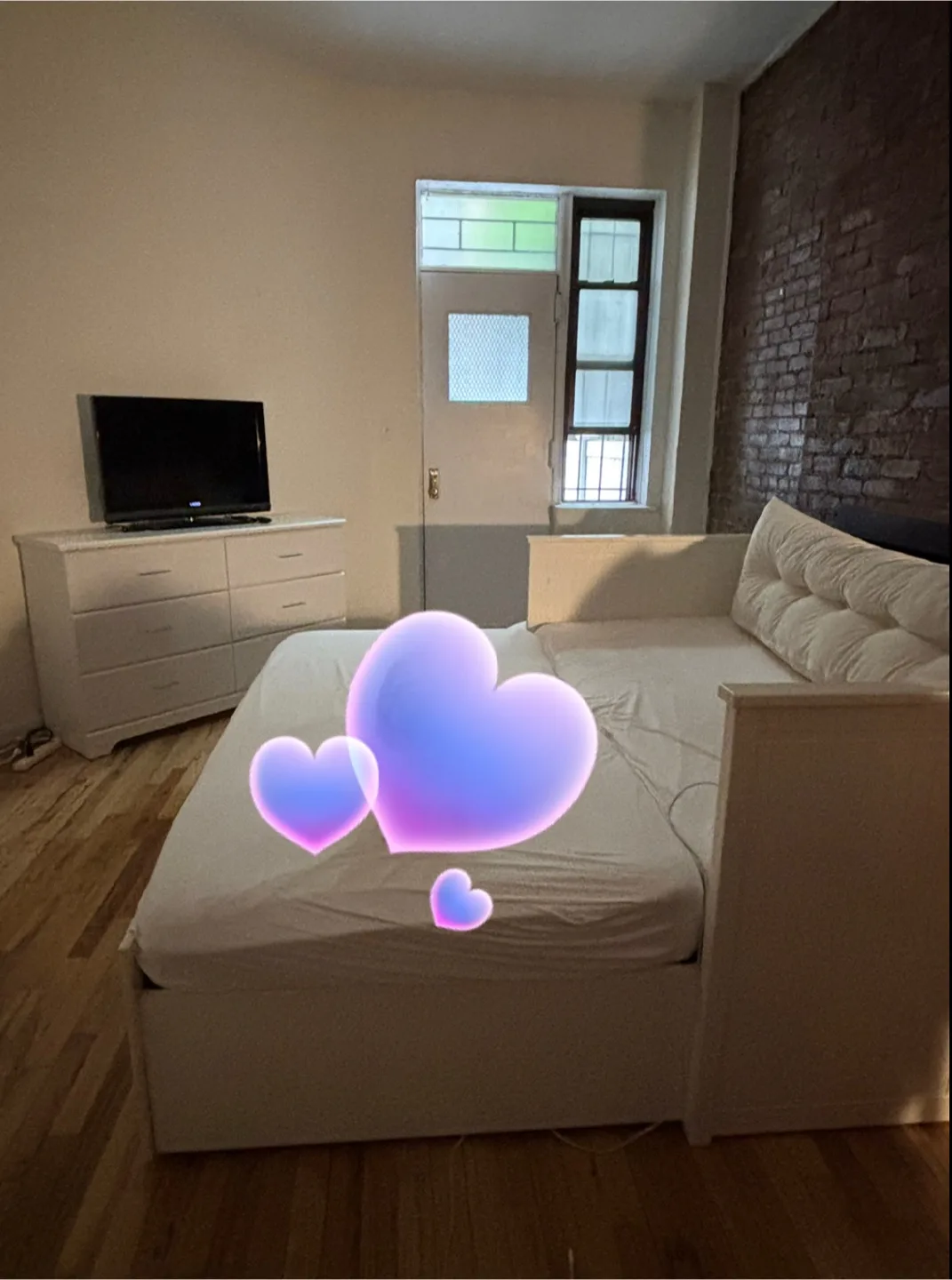 White Daybed with Storage & Nightstand thumbnail