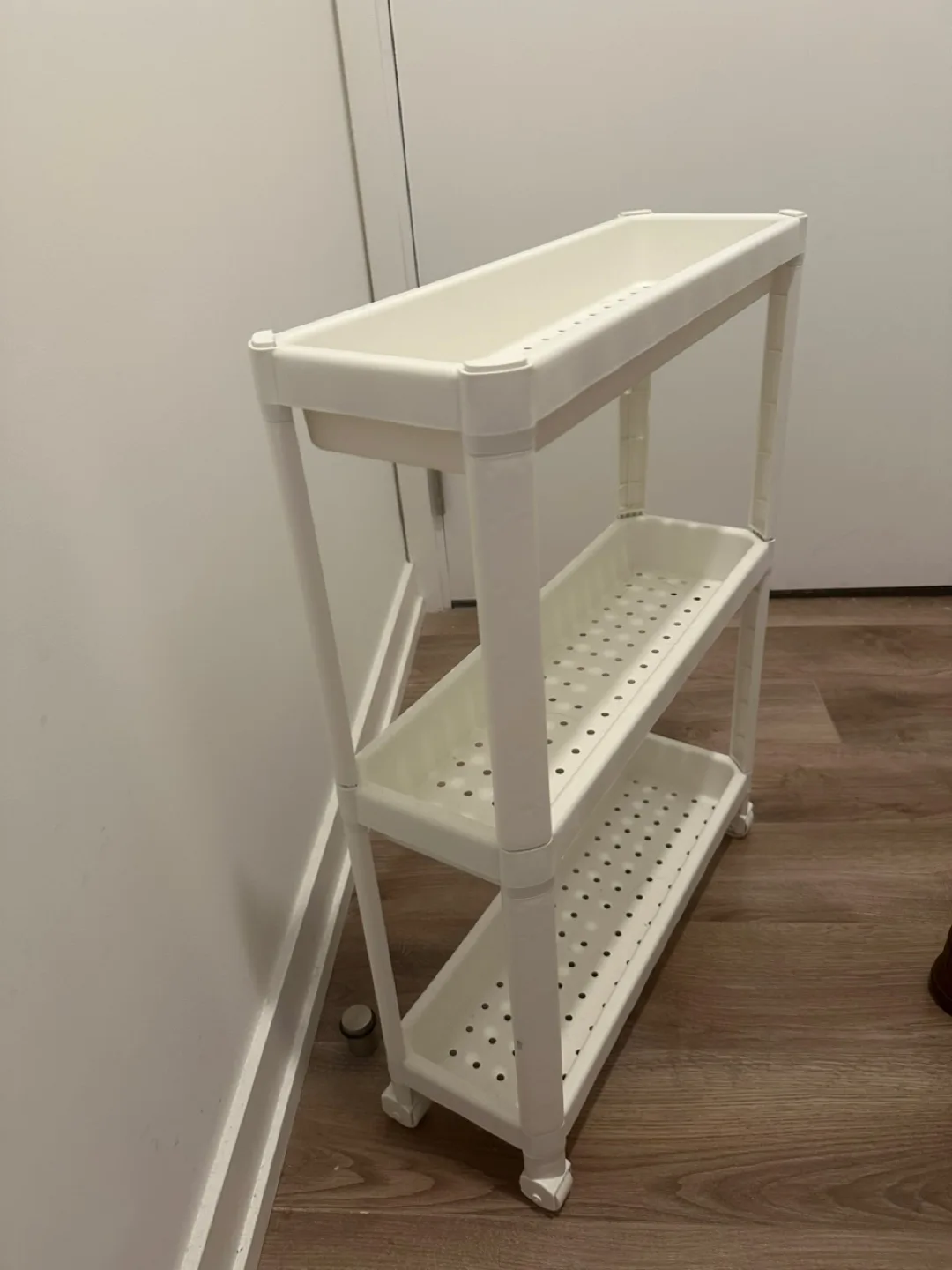 White 3-Tier Rolling Storage Cart thumbnail