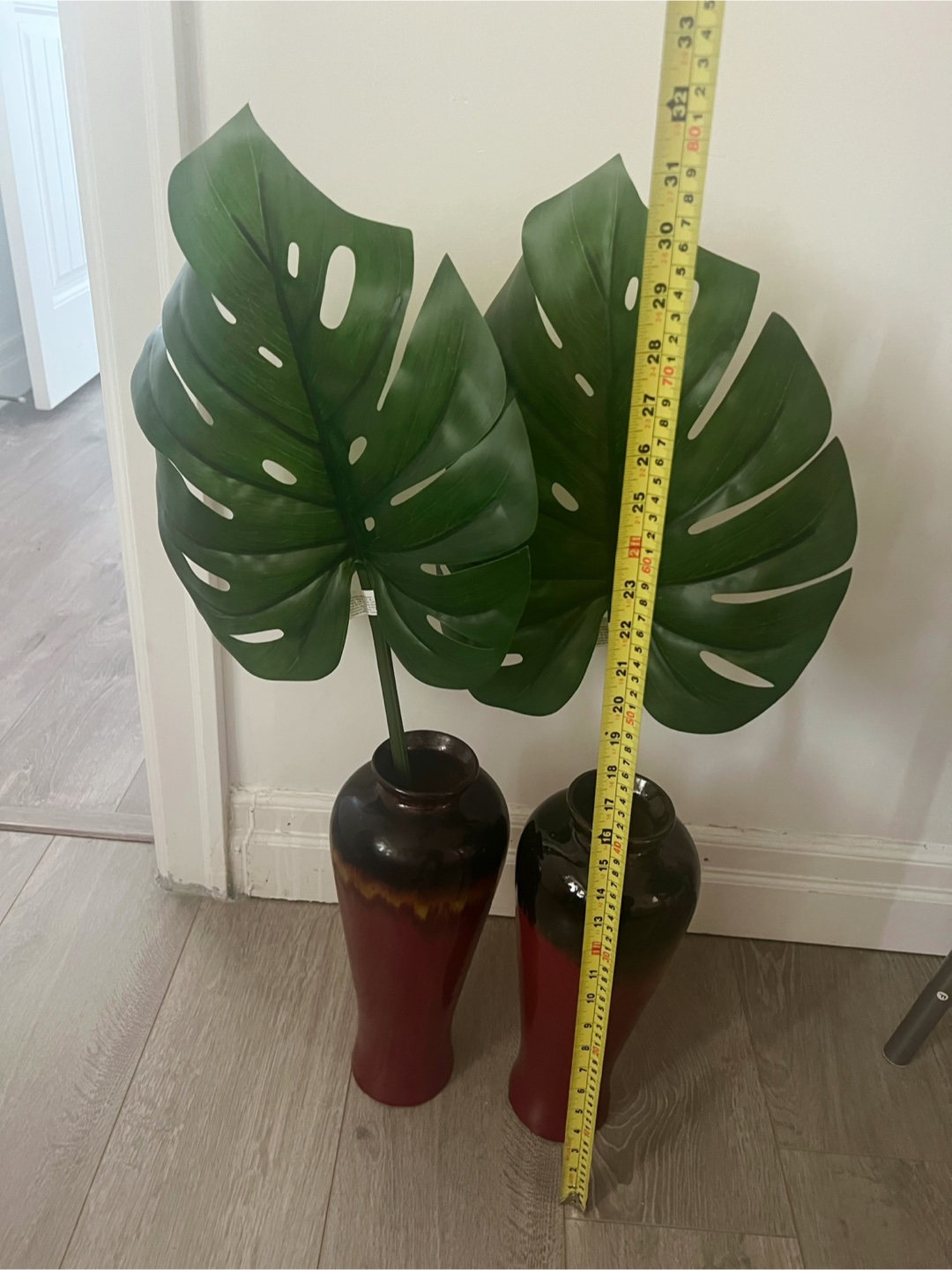 Artificial Monstera Plant with Vases - photo 2