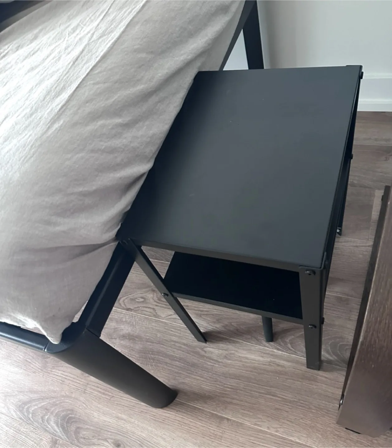 Black Metal Nightstand thumbnail