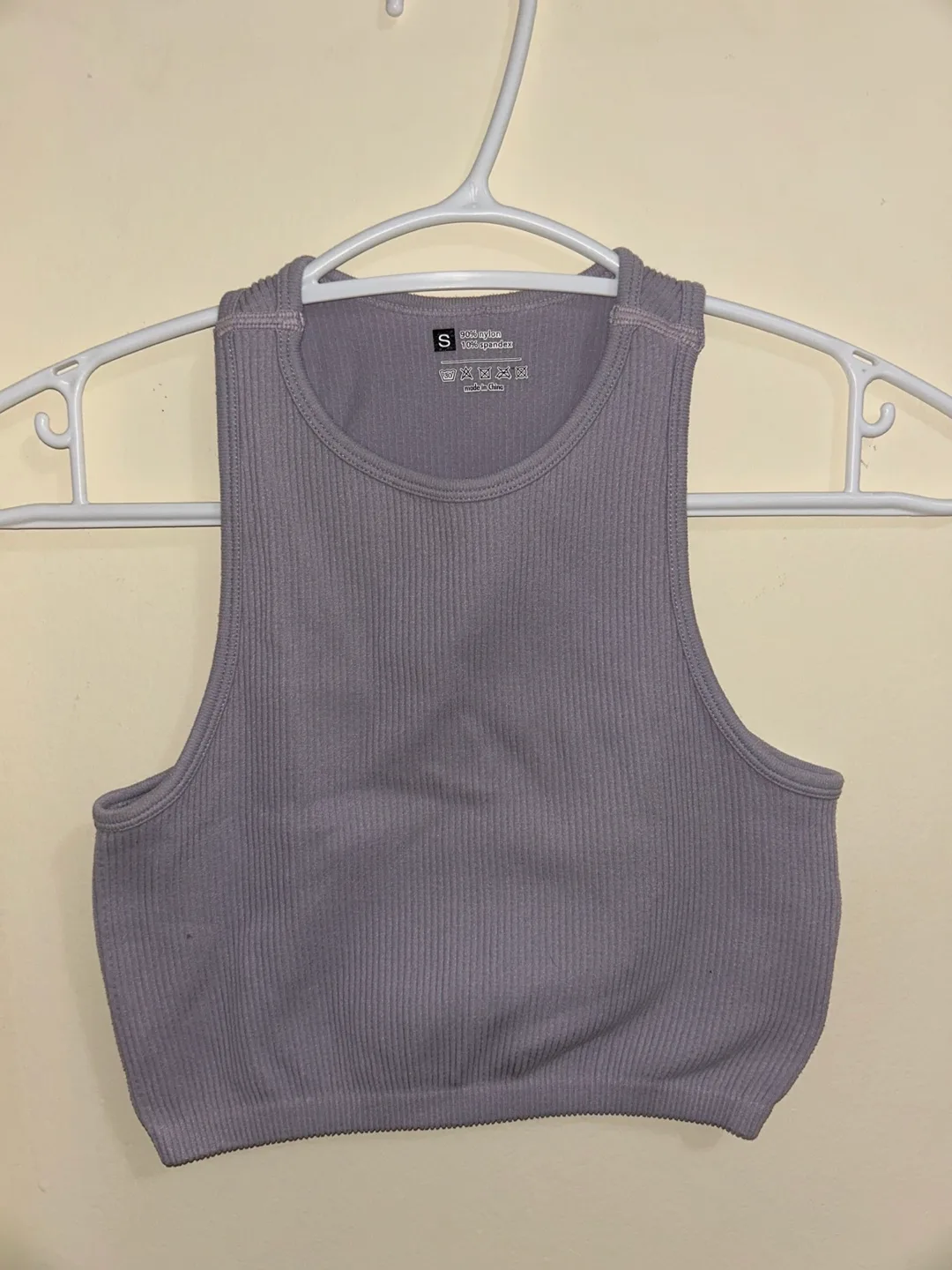 Lilac Ribbed Tank Top - Size Small thumbnail