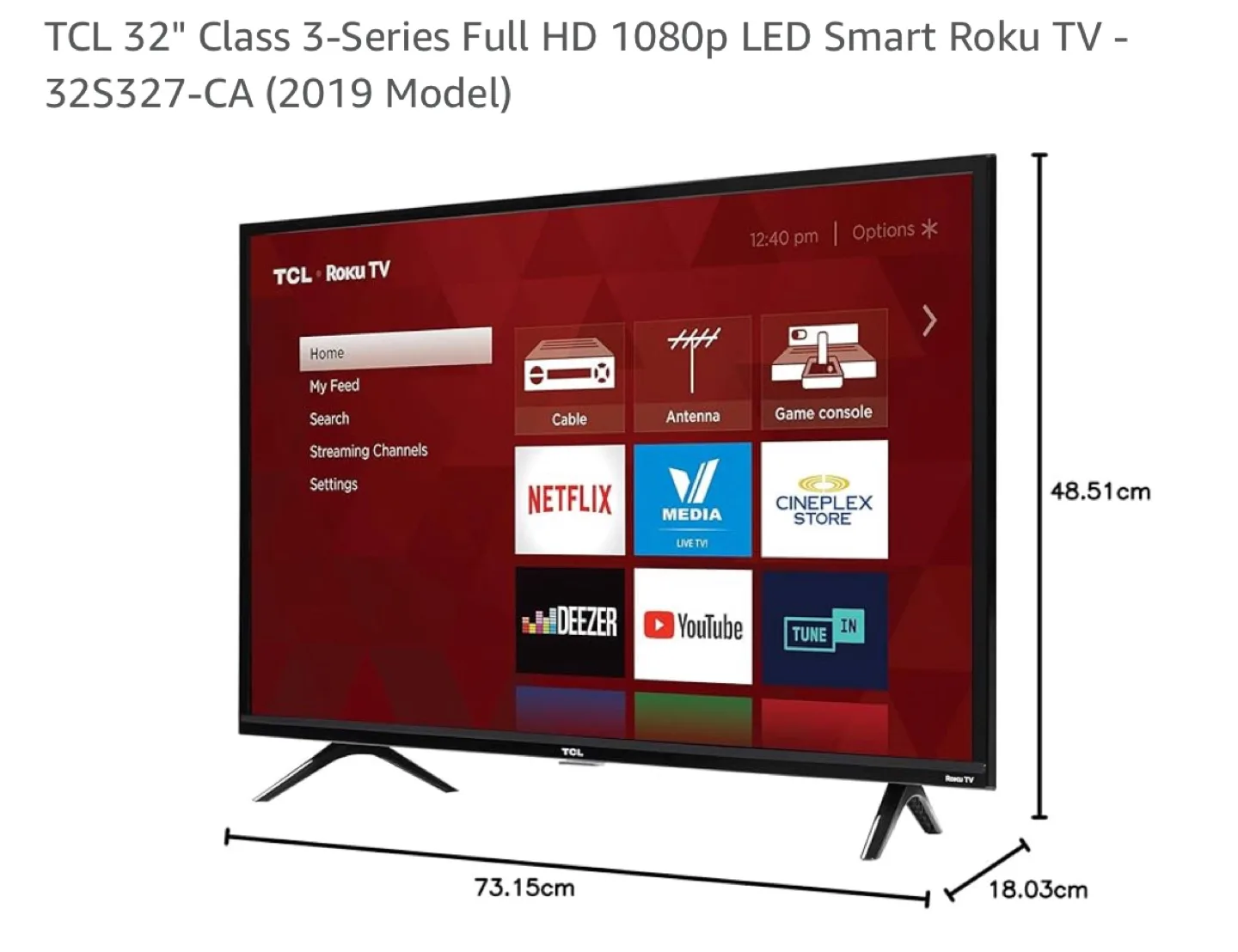 TCL 32" HD 1080p LED Smart Roku TV image indicator(2)