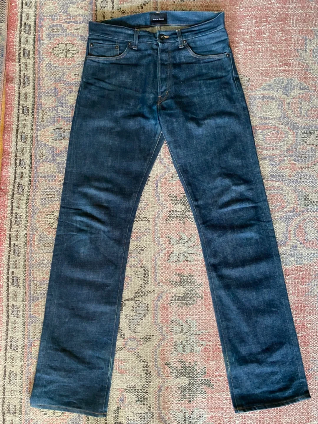 Nom de Guerre Dark Wash Denim Jeans thumbnail