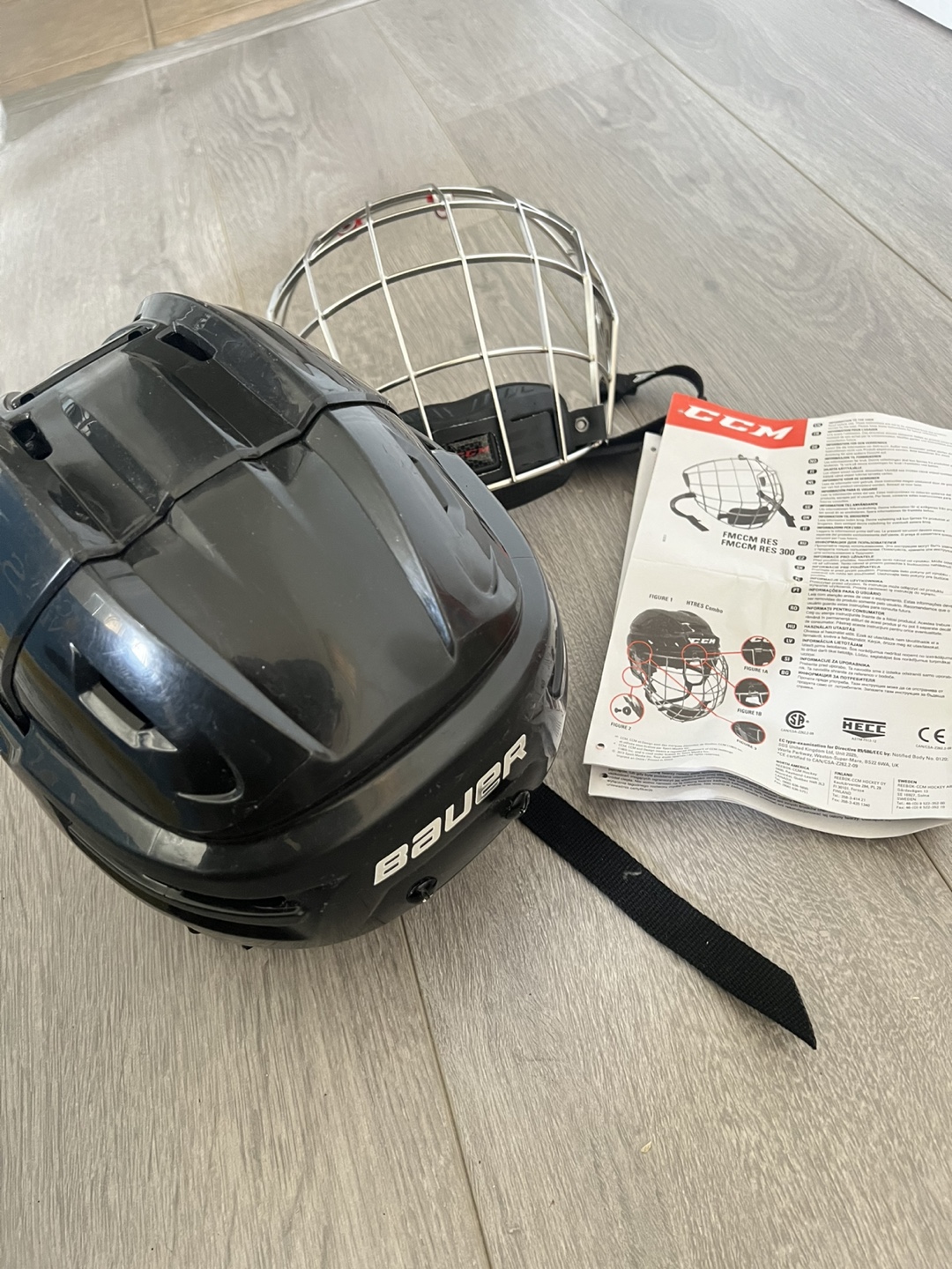 Bauer Hockey Helmet with CCM FM6800 Cage