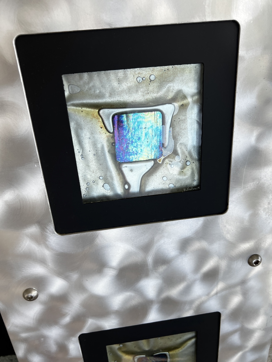 Metal and fused glass artwork. - photo 5