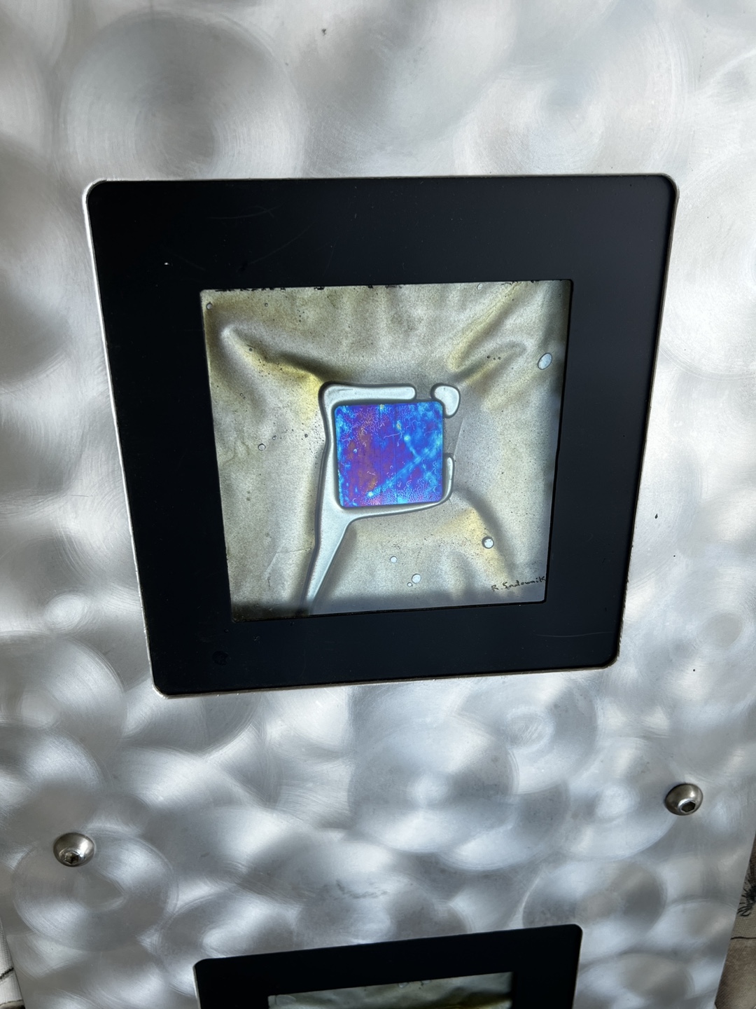 Metal and fused glass artwork. - photo 4