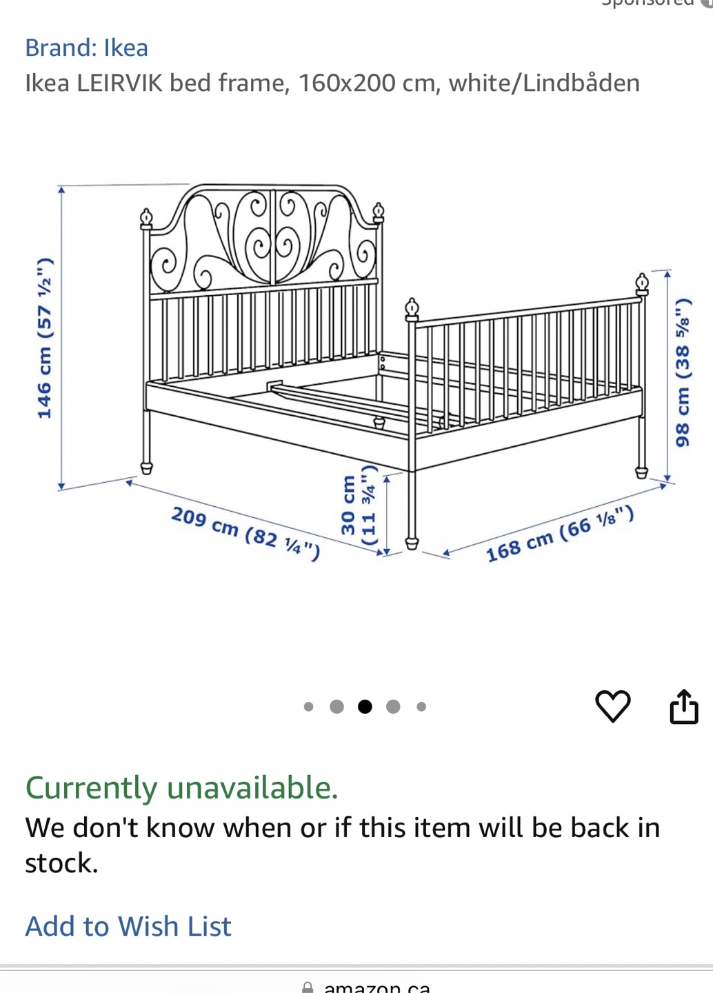 IKEA LEIRVIK Bed Frame DOUBLE - photo 2