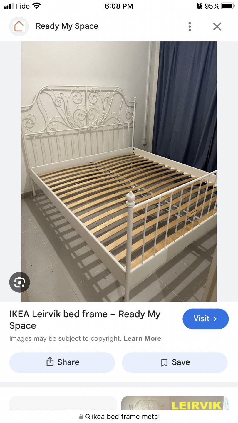 IKEA LEIRVIK Bed Frame DOUBLE
