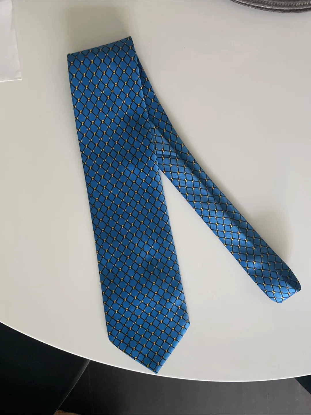 Giorgio Armani Cravatte Blue Patterned Tie thumbnail