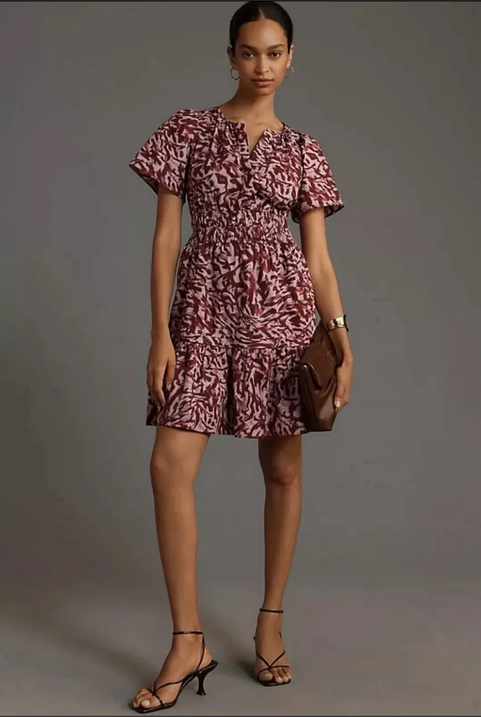 Anthropologie The Somerset Mini Dress Purple ~ XS Petite 🇨🇦 thumbnail