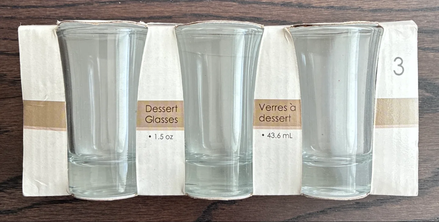 Dessert Glasses - Set of 3 (Unused) 🇨🇦 thumbnail