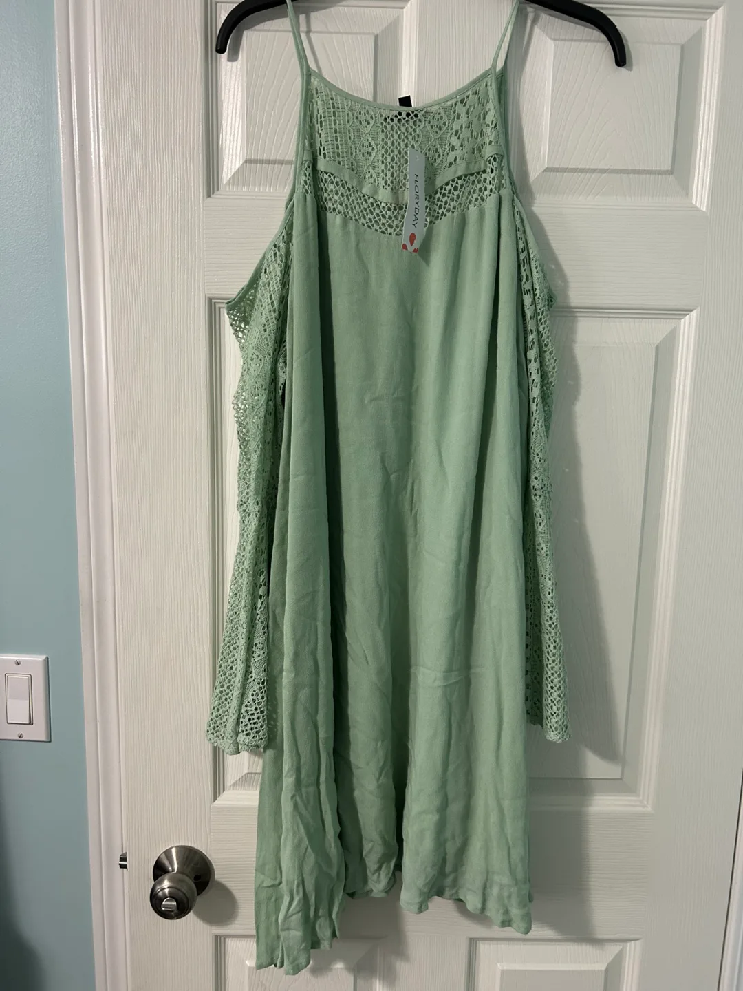 New Mint Green dress with lace - small XL thumbnail