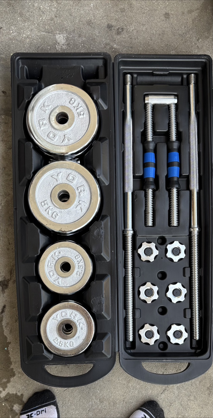 York 50KG Chrome Barbell Set - photo 2