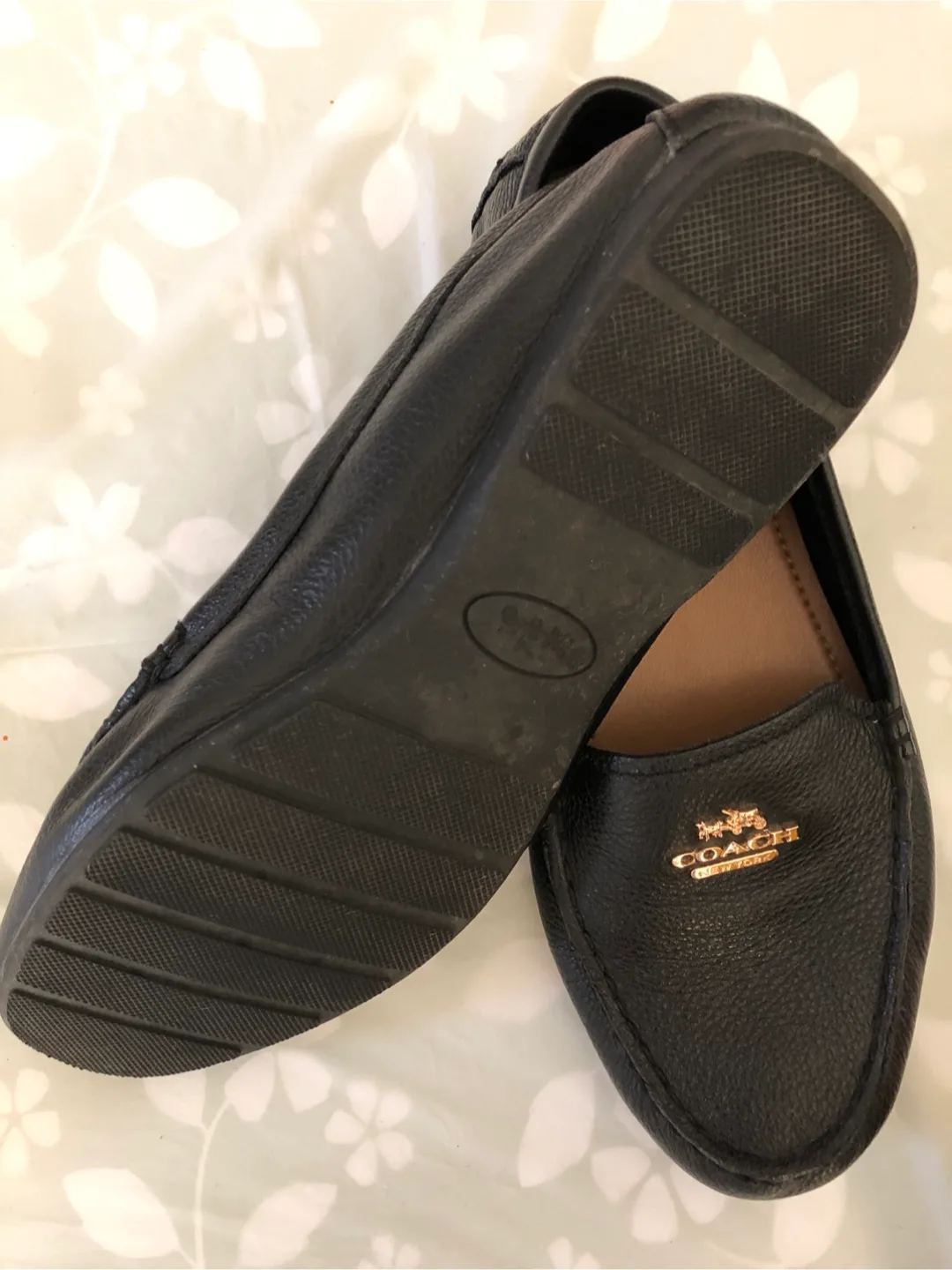 COACH Black Leather Loafers, Size 8B image indicator(3)
