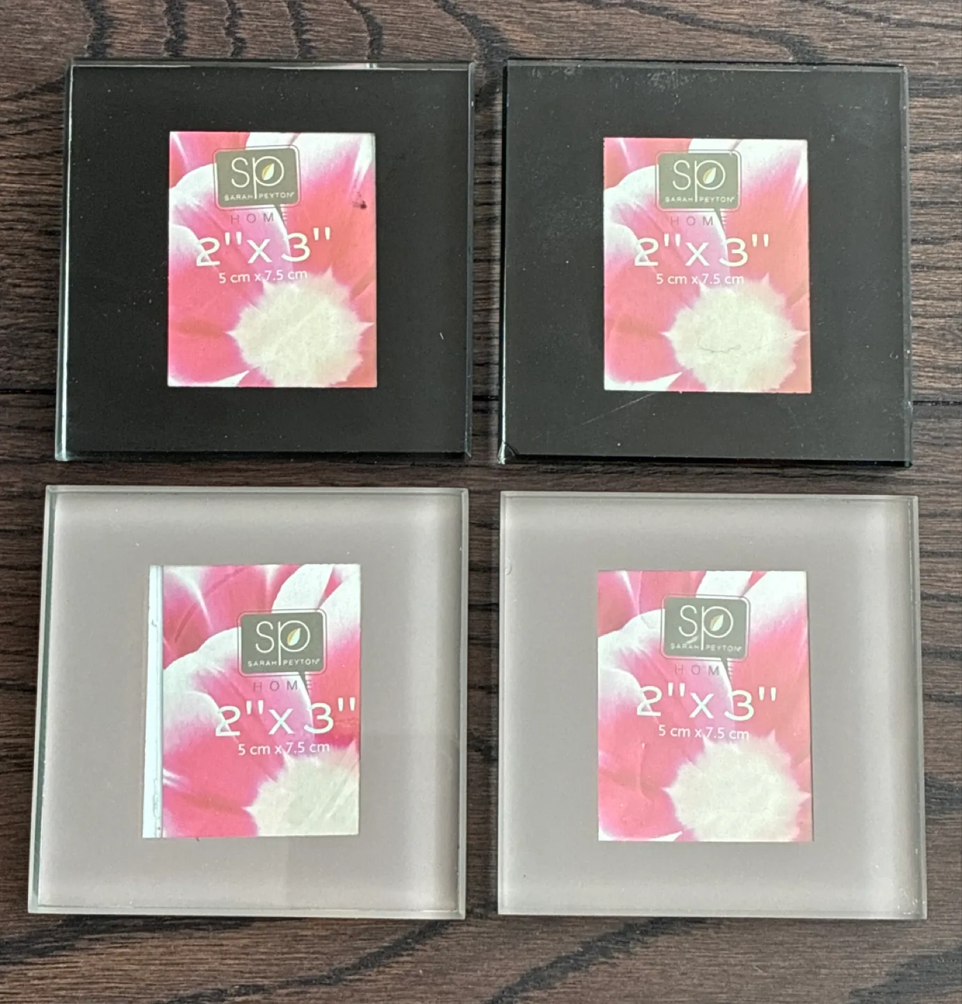 Glass photo coasters - Set of 4 (Unused) 🇨🇦 thumbnail