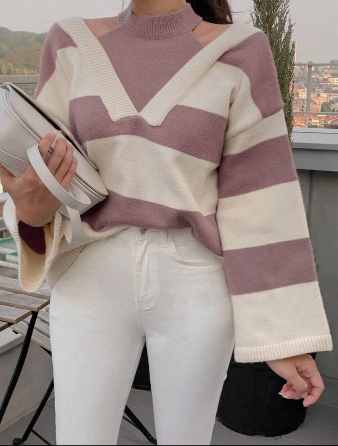 Striped Knit Sweater