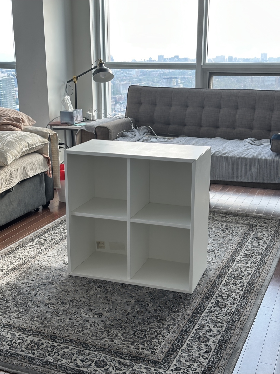 White 4-Cube Storage Shelf