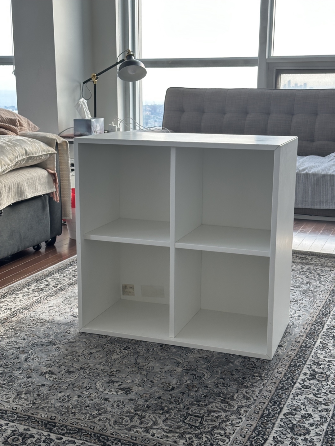 White 4-Cube Storage Shelf - photo 2