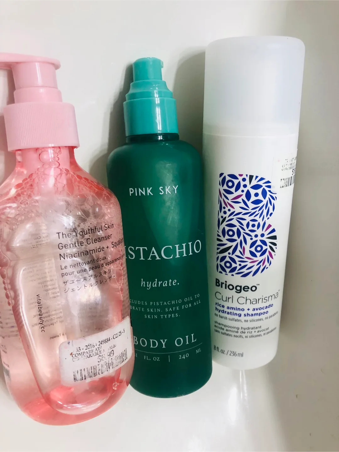 Pistachio Body Oil & Briogeo Shampoo& face cleanser thumbnail