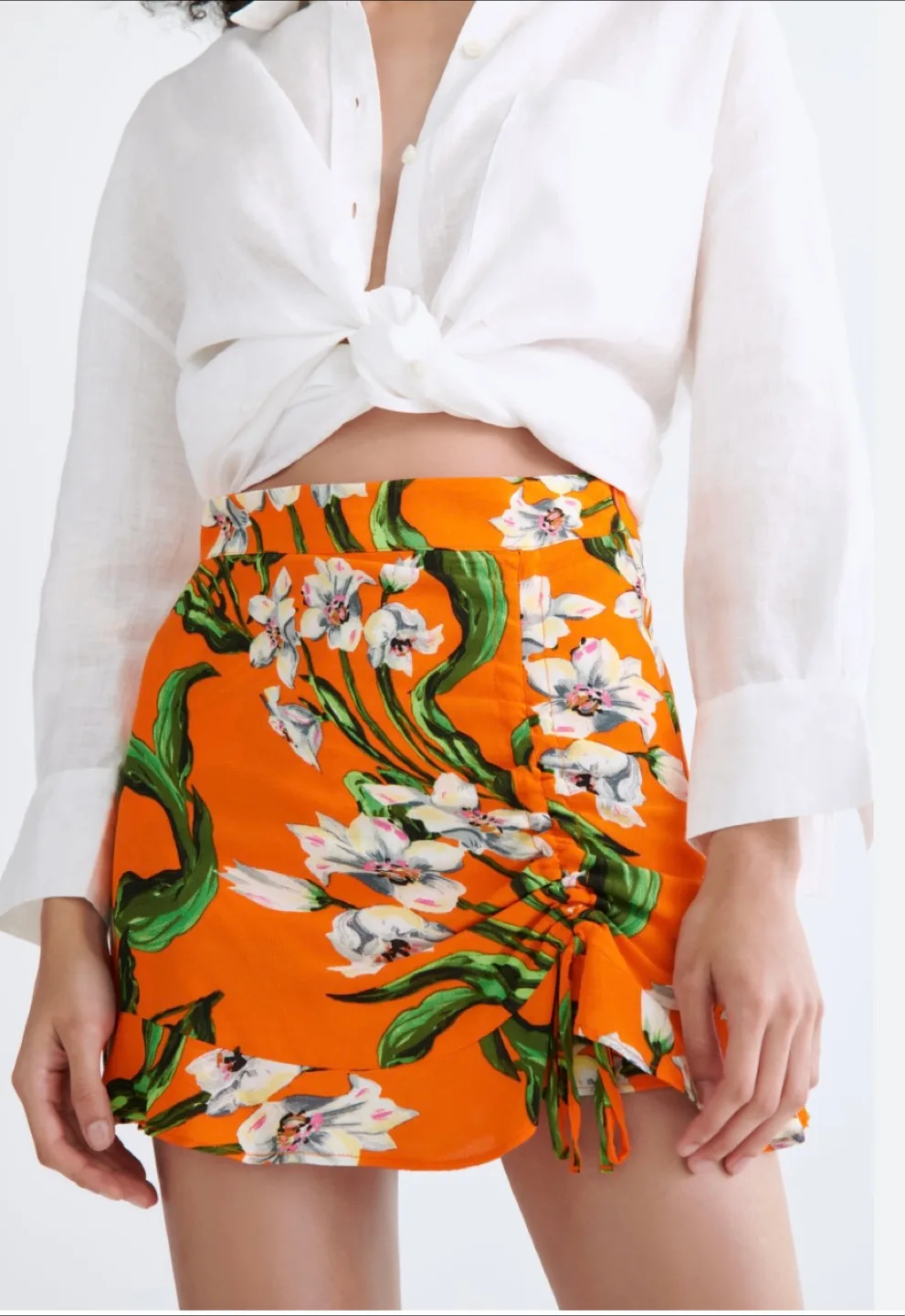 Zara Floral Print Skort - Size S thumbnail