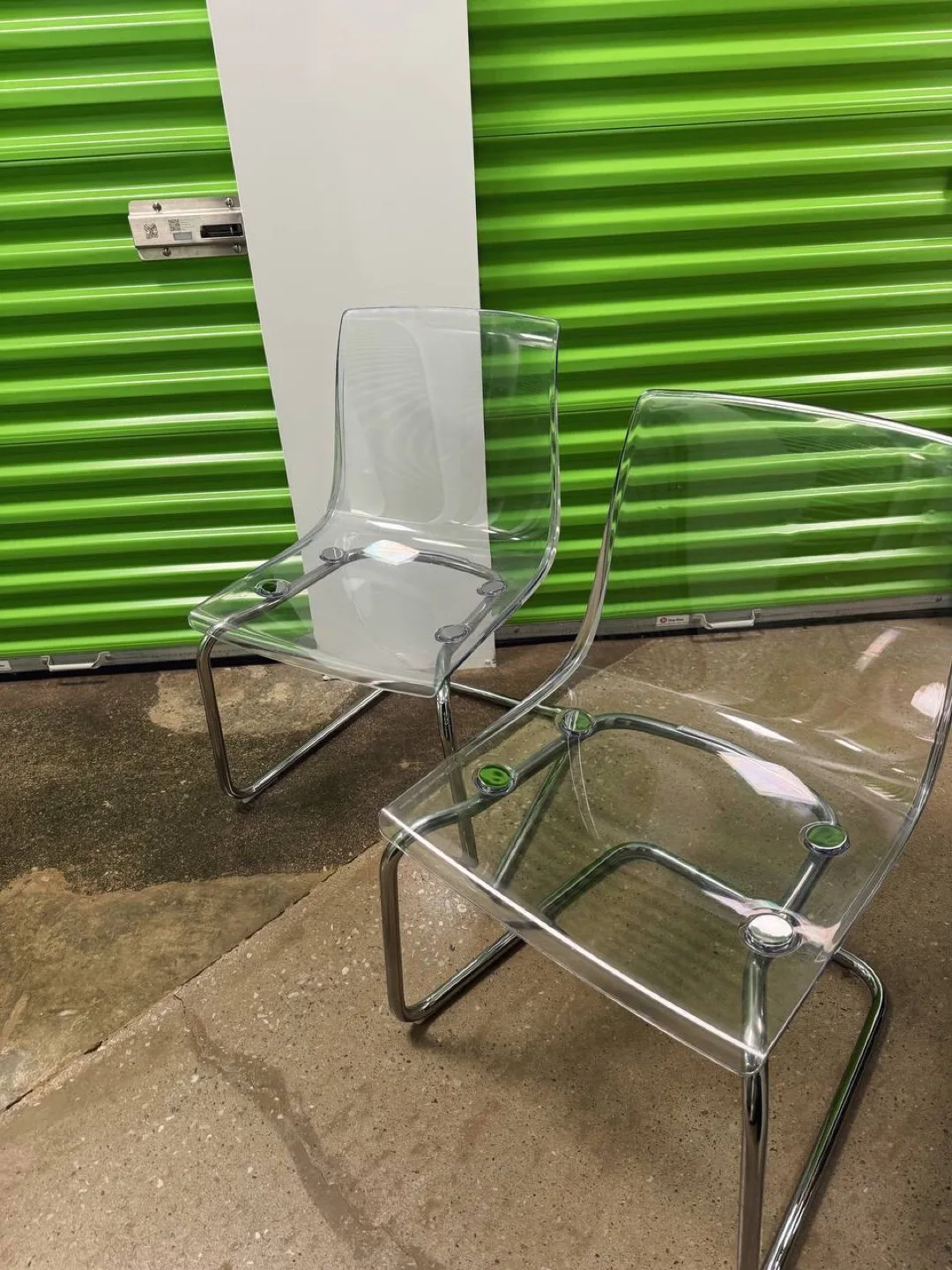 IKEA transparent chairs (2 pcs) thumbnail
