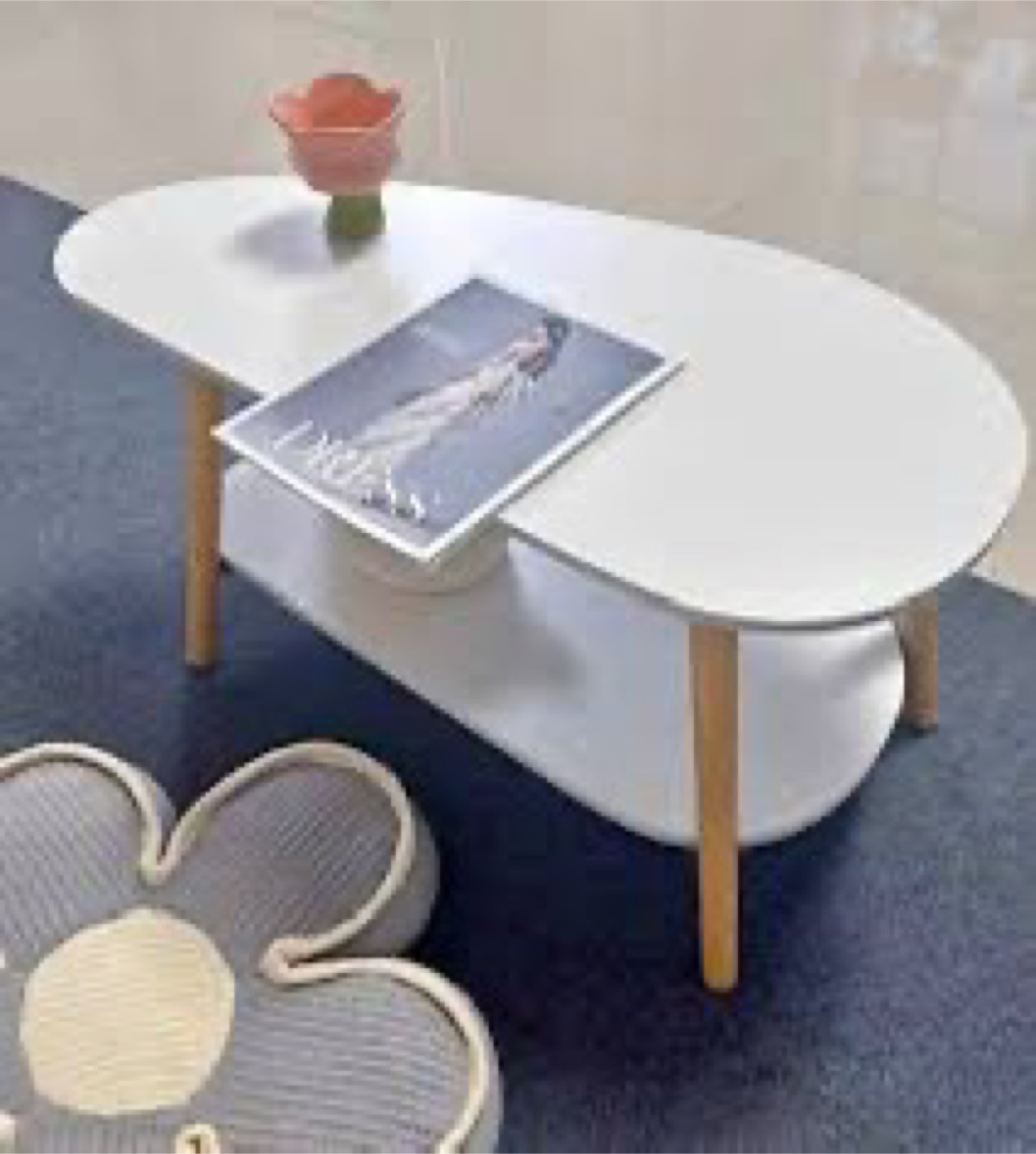 White Oval Coffee Table