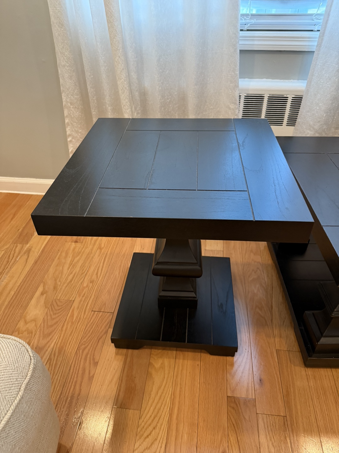 Black Wood Coffee Table and End Table Set - photo 2