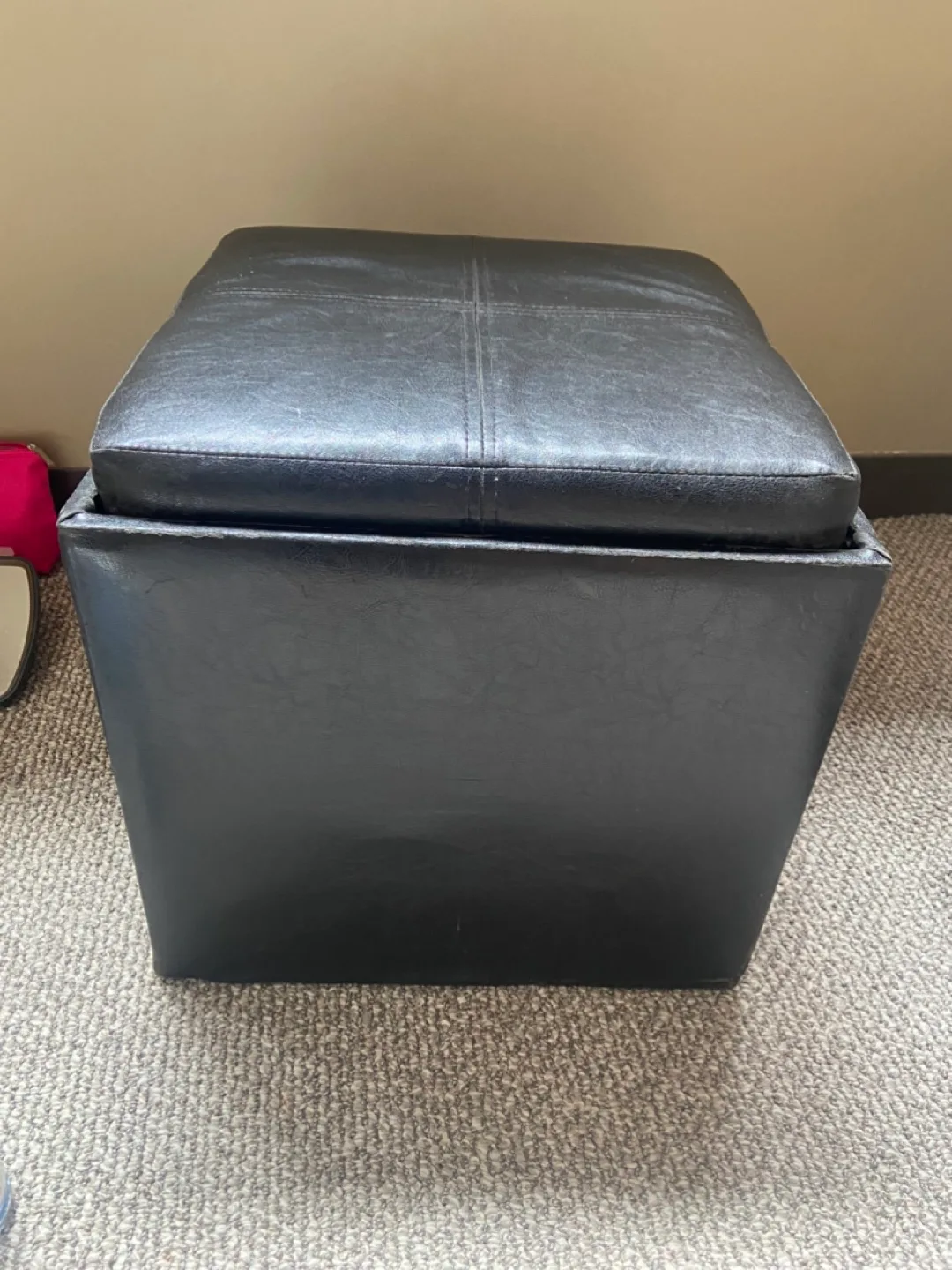 Black Storage Ottoman thumbnail