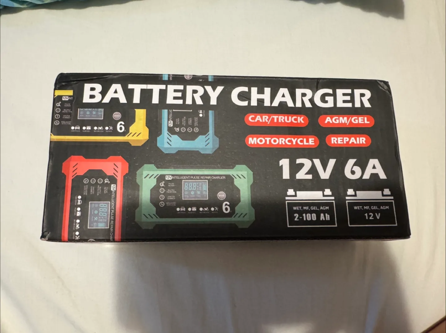 EAFC 12V 6A Battery Charger - Car, Truck, Motorcycle image indicator(2)