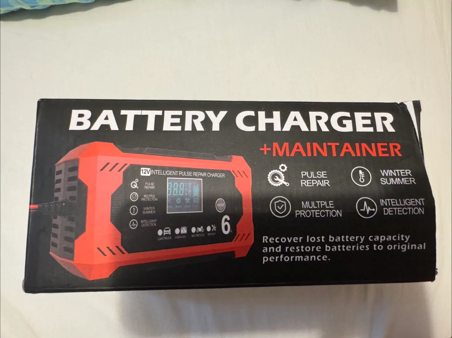 EAFC 12V 6A Battery Charger - Car, Truck, Motorcycle thumbnail