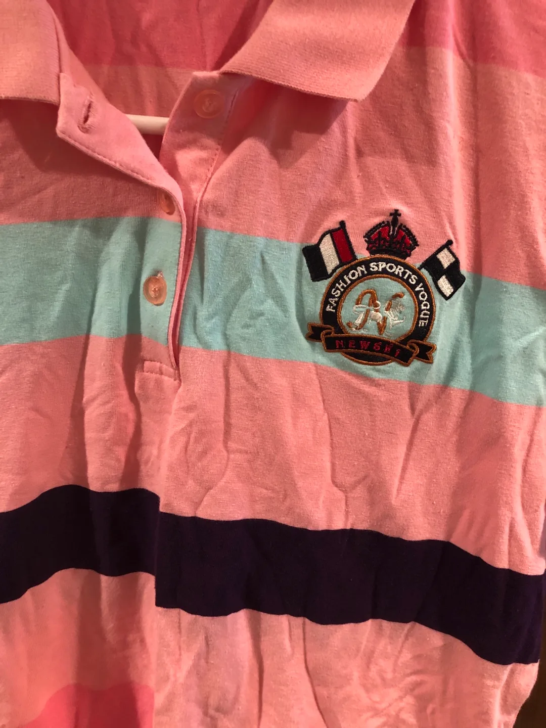 Striped Polo Shirt - Fashion Sports Vogue size M 🇨🇦 image indicator(2)