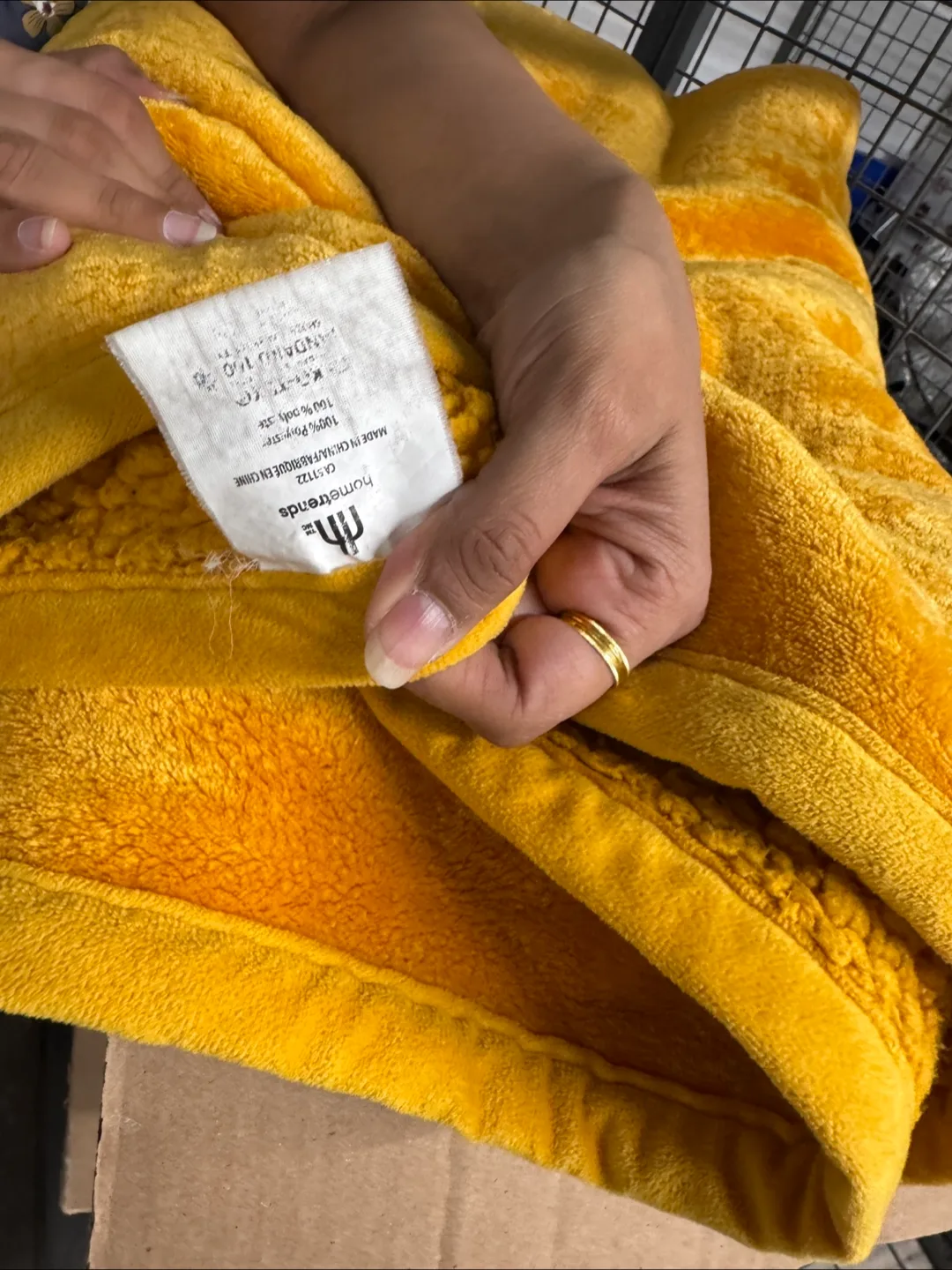Home Trends Yellow Throw Blanket- Move Out Sale thumbnail