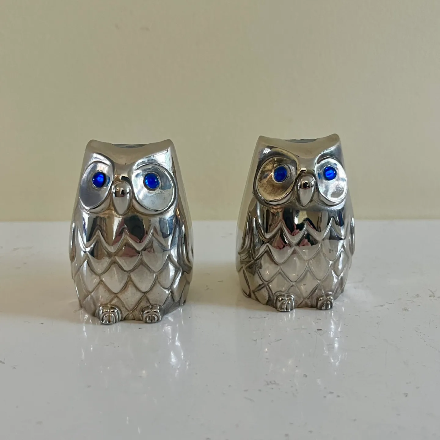 MCM Silver Owl Salt & Pepper Shakers thumbnail