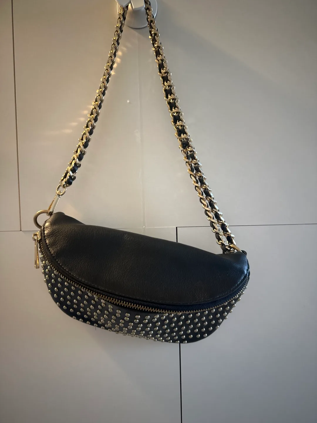 Studded Black Belt Bag thumbnail