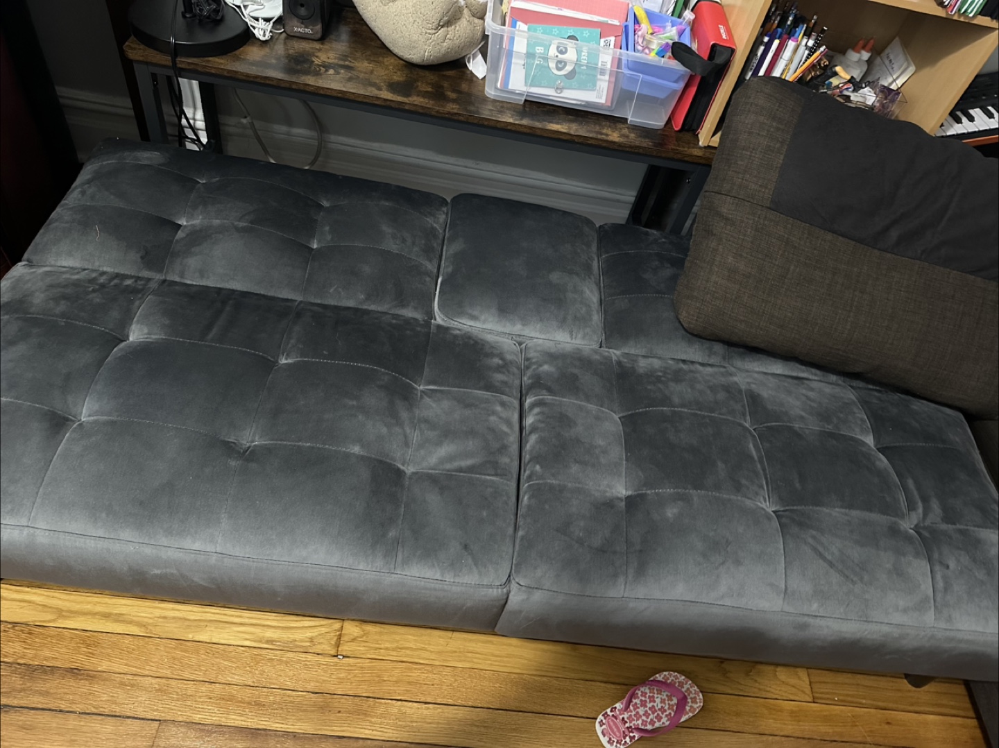 Gray Sofa Bed - Convertible Futon