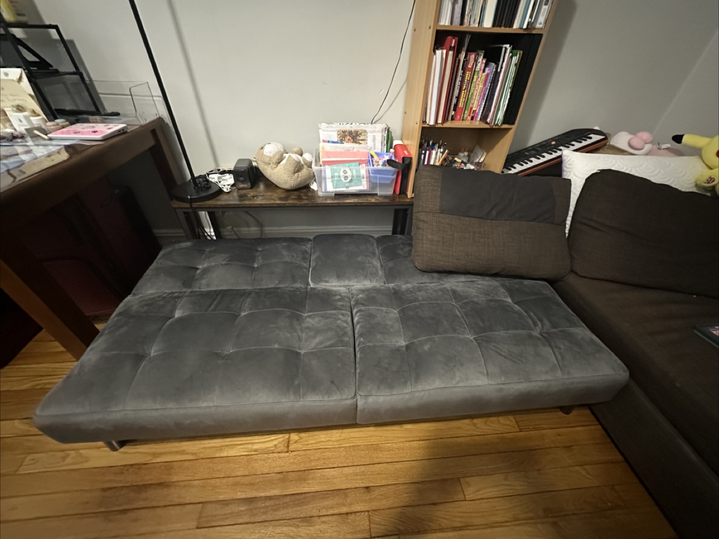 Gray Sofa Bed - Convertible Futon - photo 2
