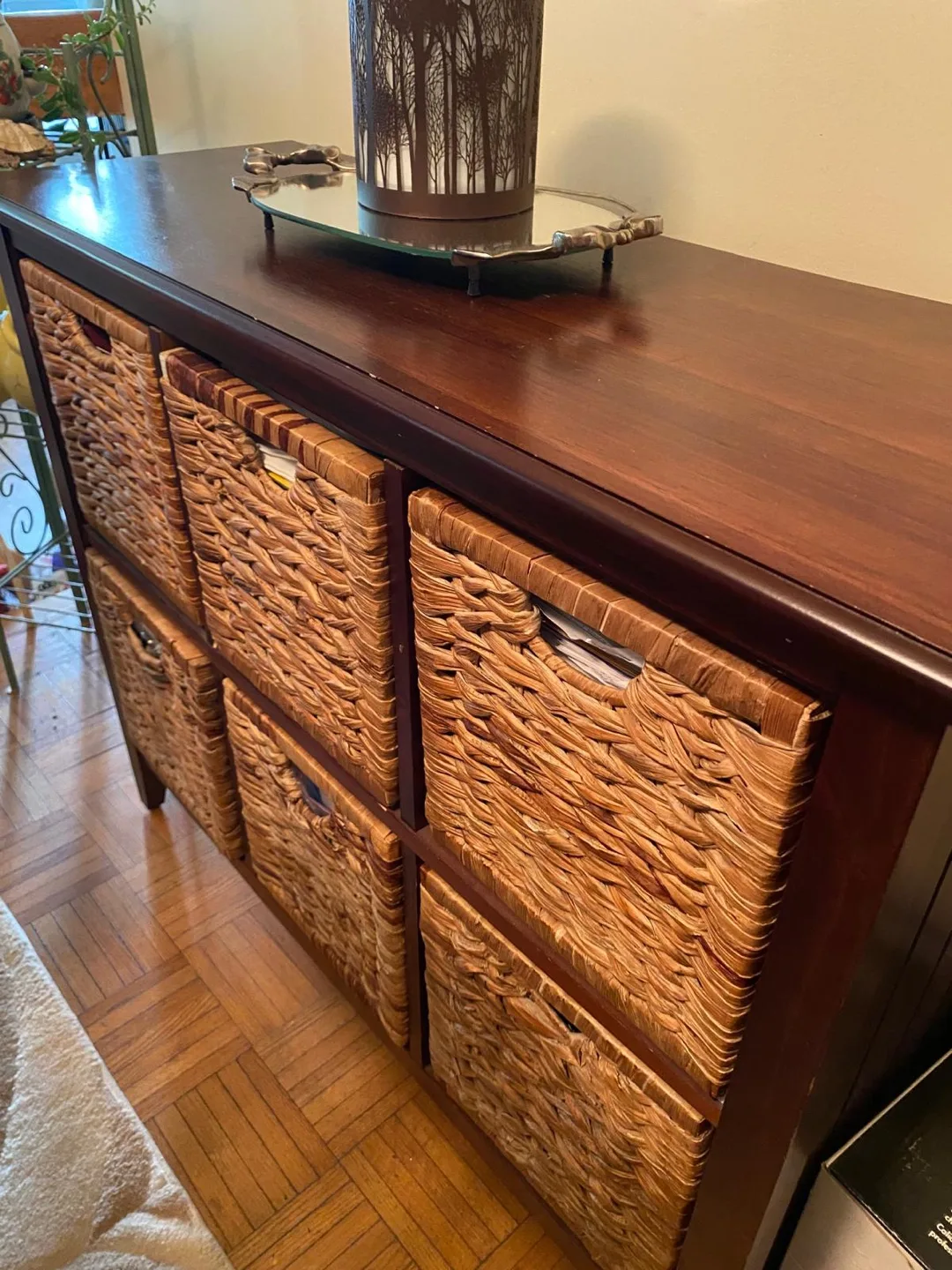 Cabinet with Wicker Baskets thumbnail