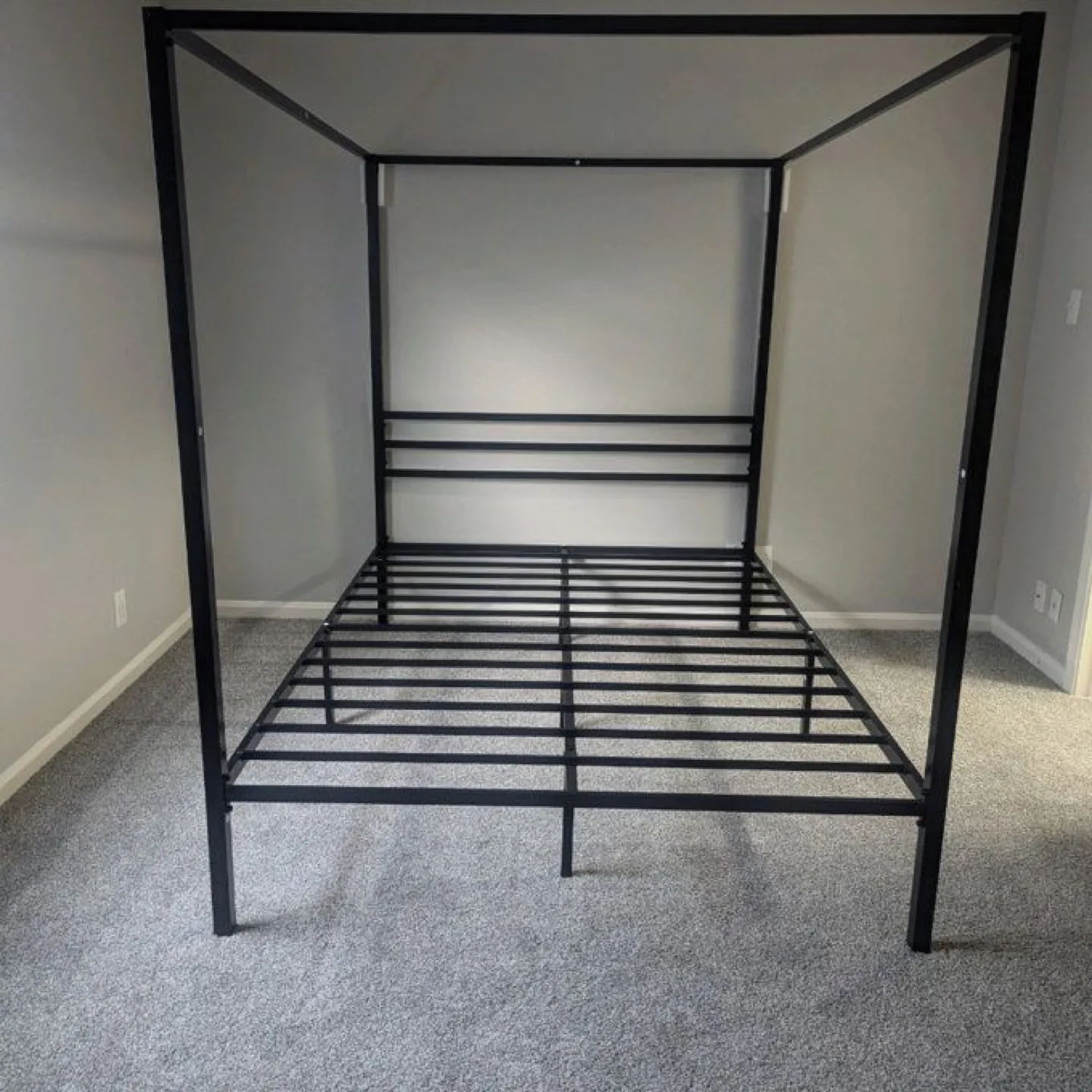 Black Metal Canopy Bed Frame - Full Size thumbnail