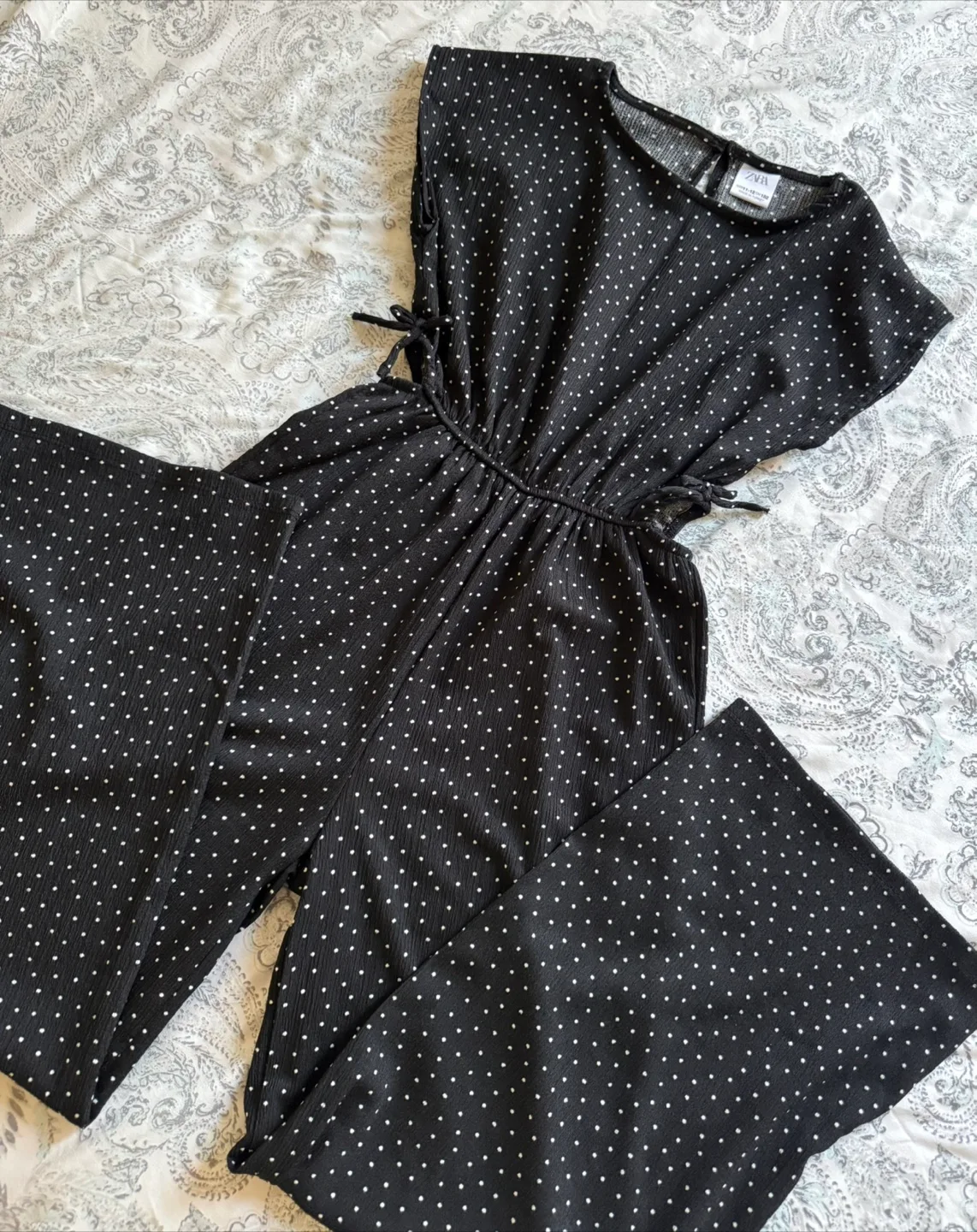 Zara Polka Dot Jumpsuit - Size 11-12 thumbnail
