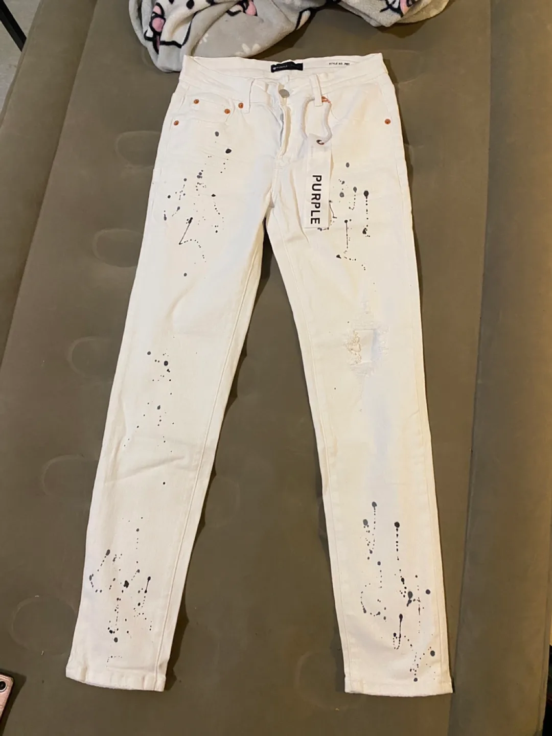 New Purple Brand P001 White Jeans thumbnail
