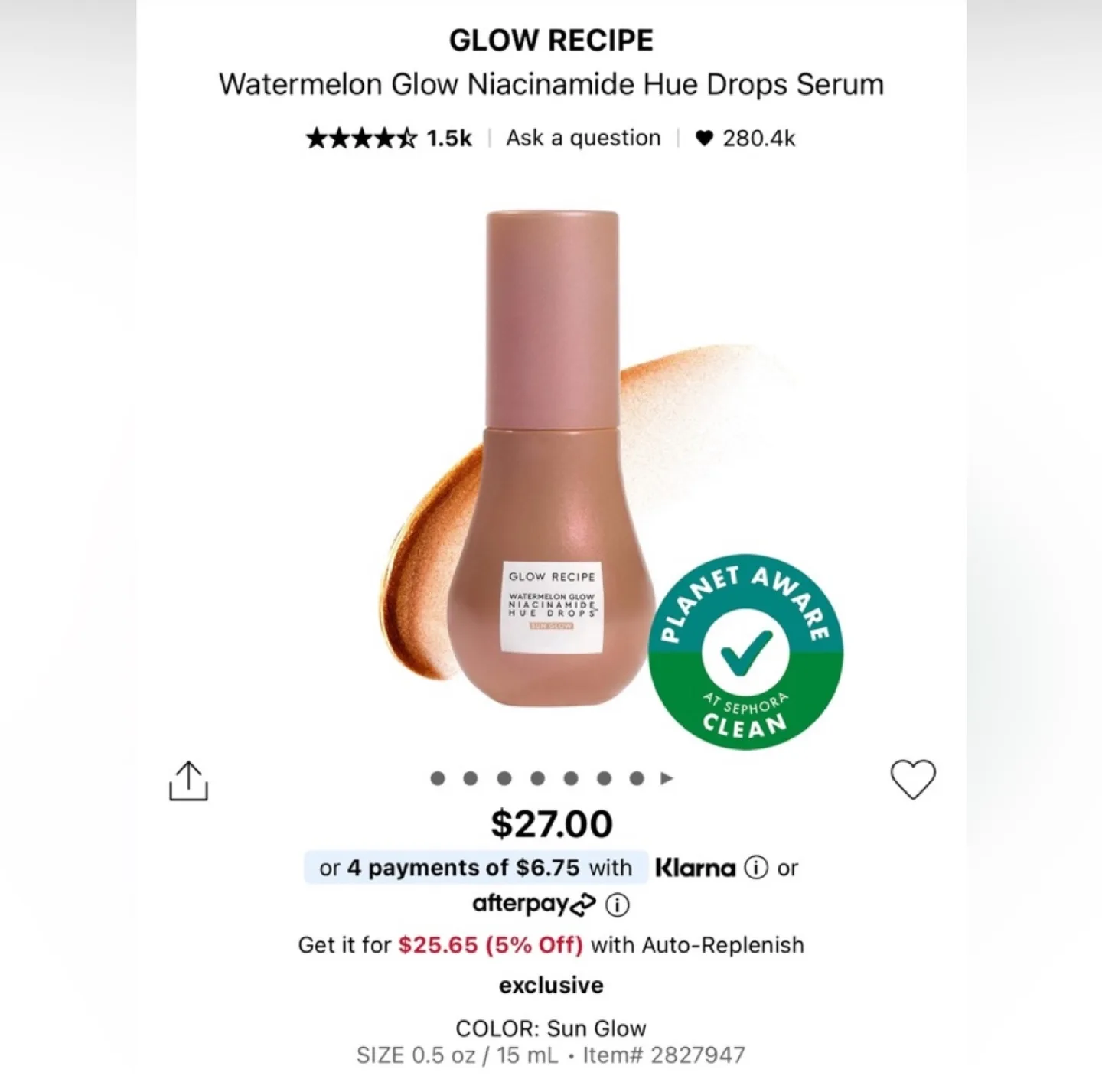 GLOW RECIPE Watermelon Glow Niacinamide Hue Drops Serum image indicator(2)