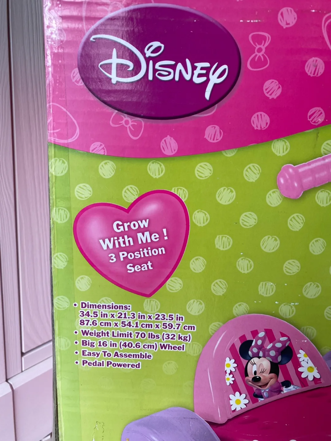 Disney Minnie Mouse 16” Big Wheel Racer, Brand New in Box! image indicator(3)