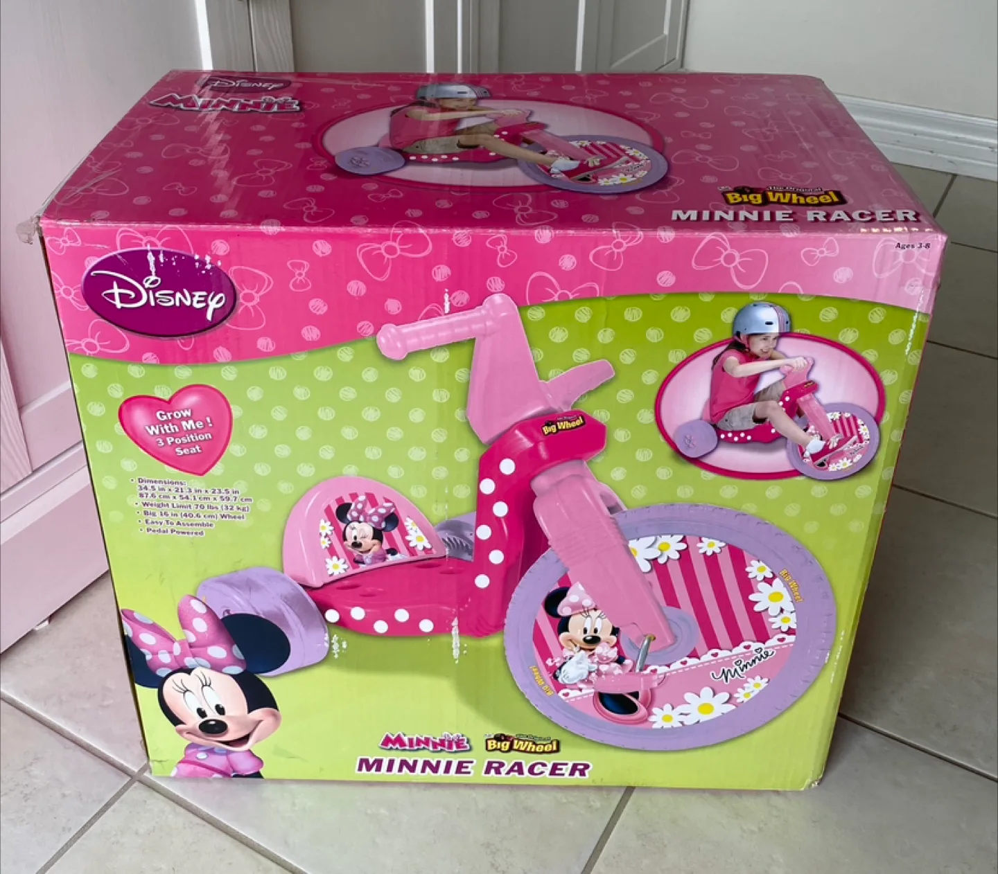 Disney Minnie Mouse 16” Big Wheel Racer, Brand New in Box! thumbnail