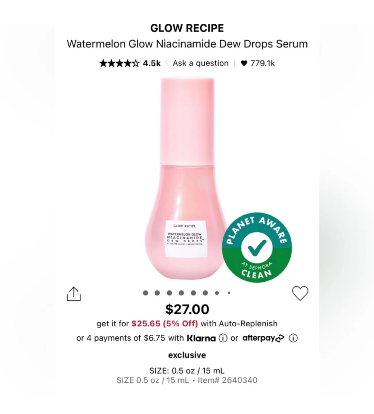 Glow Recipe Watermelon Glow Niacinamide Dew Drops 15ml image indicator(2)