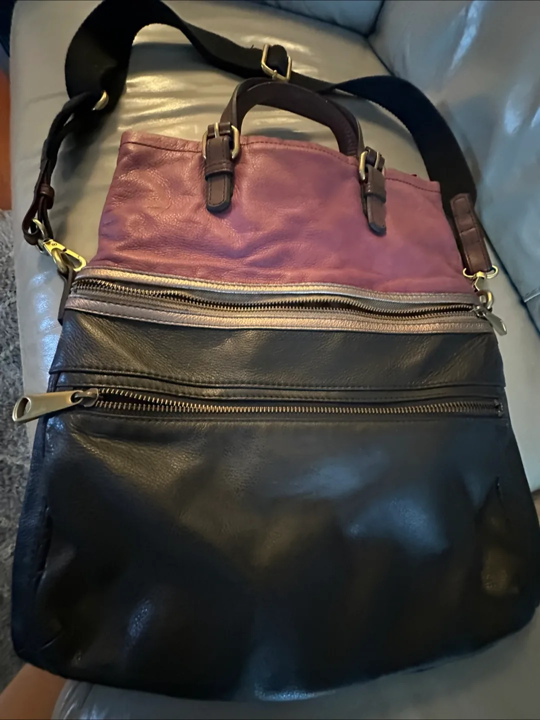 Fossil Leather Crossbody Bag thumbnail